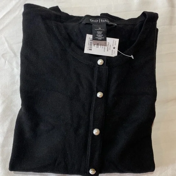 White House Black Market Black Cardigan. New With Tags.